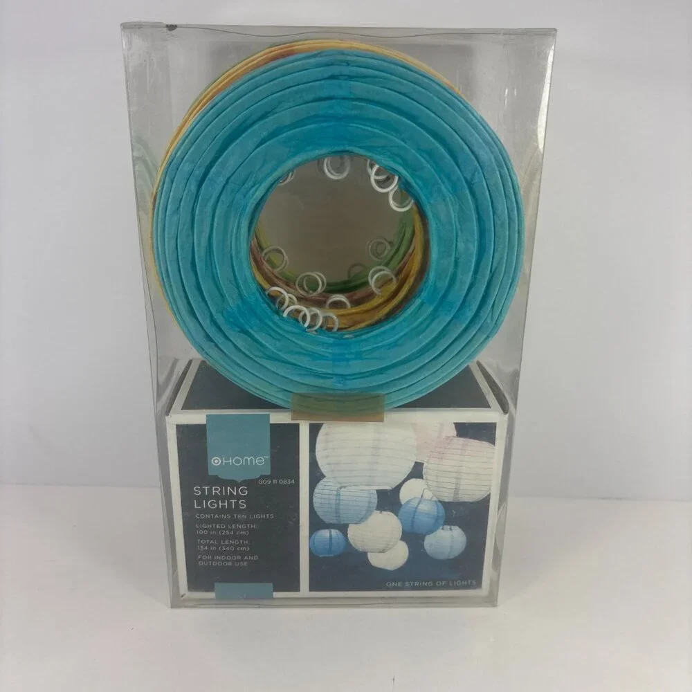 Target Home Paper Lantern String Lights 10 Indoor & Outdoor Party Decor 2011 New
